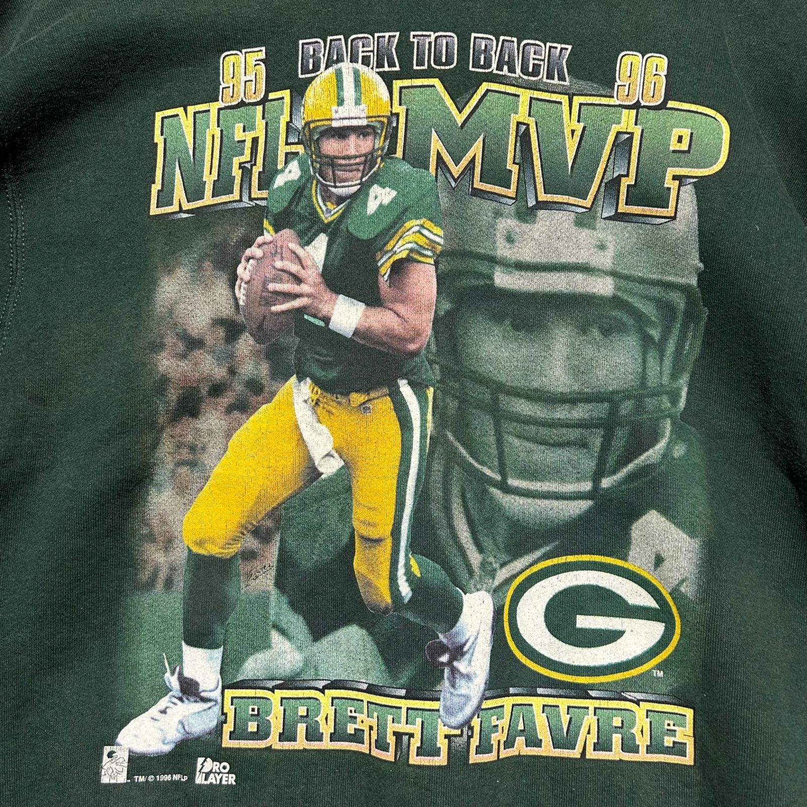 USA製 90s PRO PLAYER NFL グリーンベイ・パッカーズ プリント 