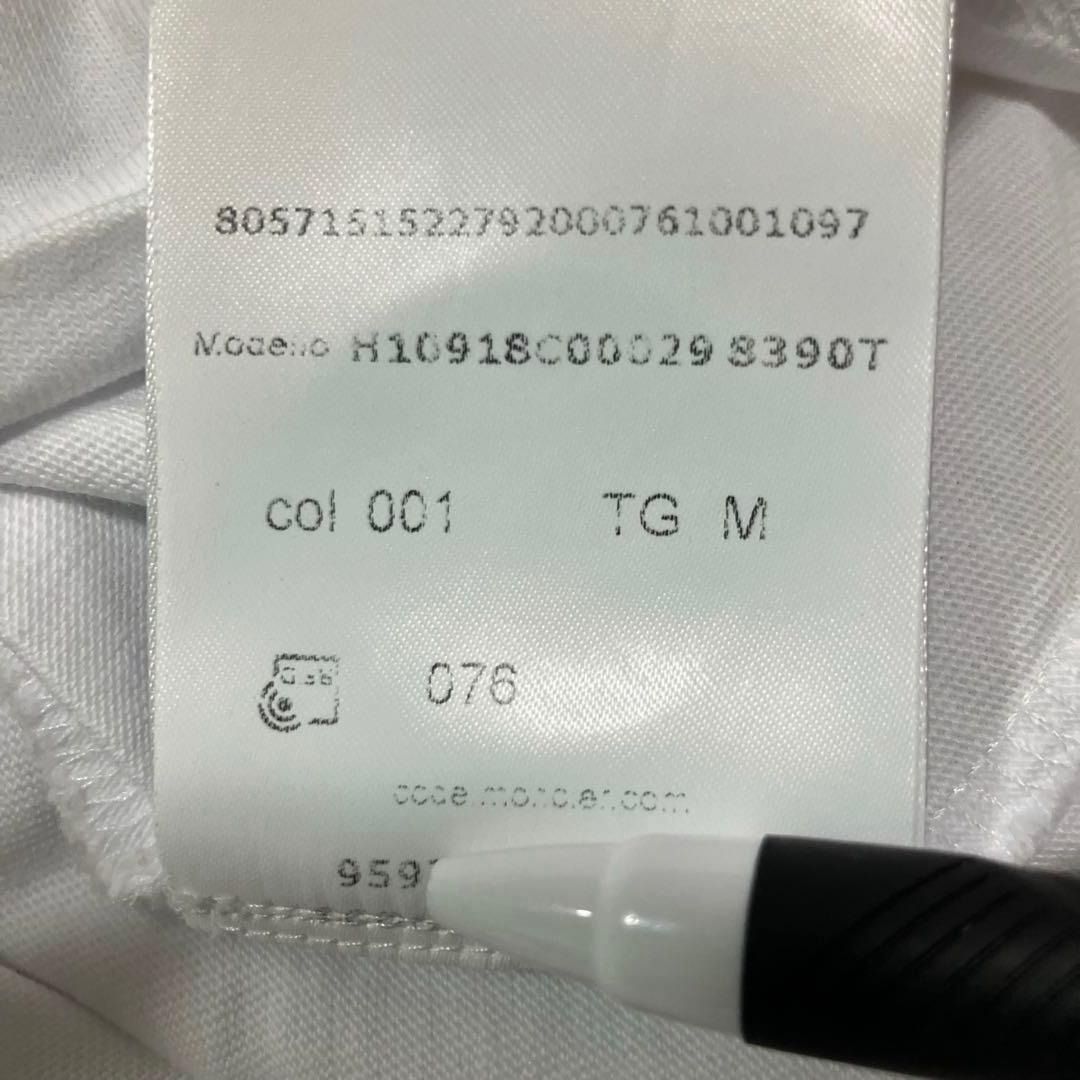 モンクレール ラバーワッペン ホワイト Tシャツ M 国内正規品 5S126
