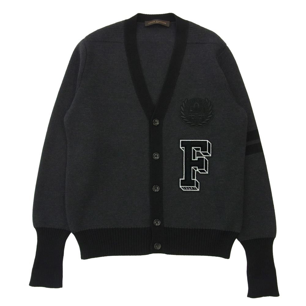 LOUIS VUITTON ルイ・ヴィトン Fragment フラグメント 藤原ヒロシ ウール エンブロイダリ― カーディガン ネイビー系 L