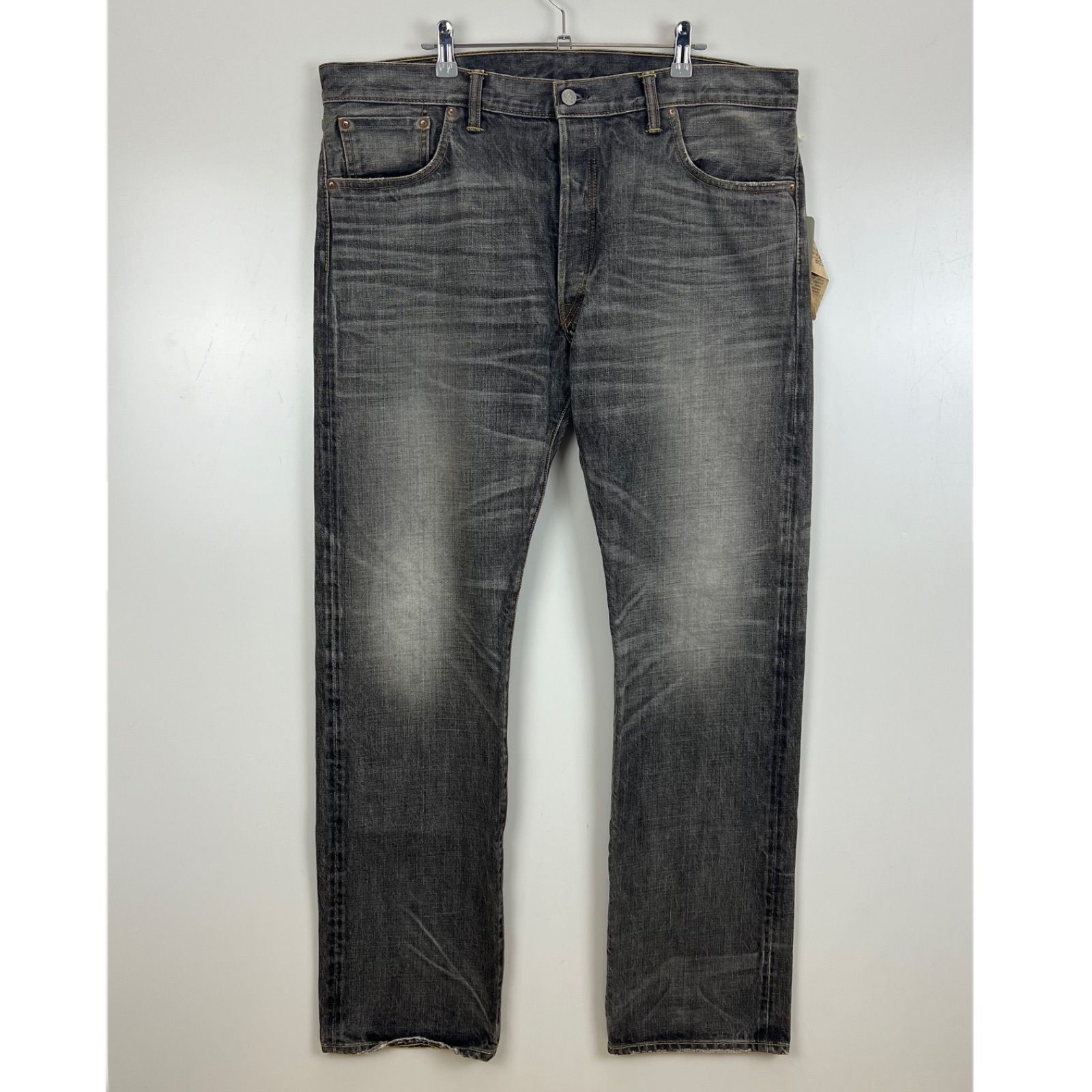 J*E様 最終値下げ‼️ RRL ローストレートデニム　ダメージ&リペア加工　ア RRL Ralph Lauren NWT damaged LOW STRAIGHT denim pants w38 ダブル