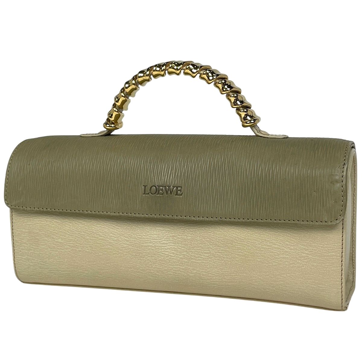 ロエベ LOEWE ベラスケス ハンドバッグ レザー アイボリー ライト 