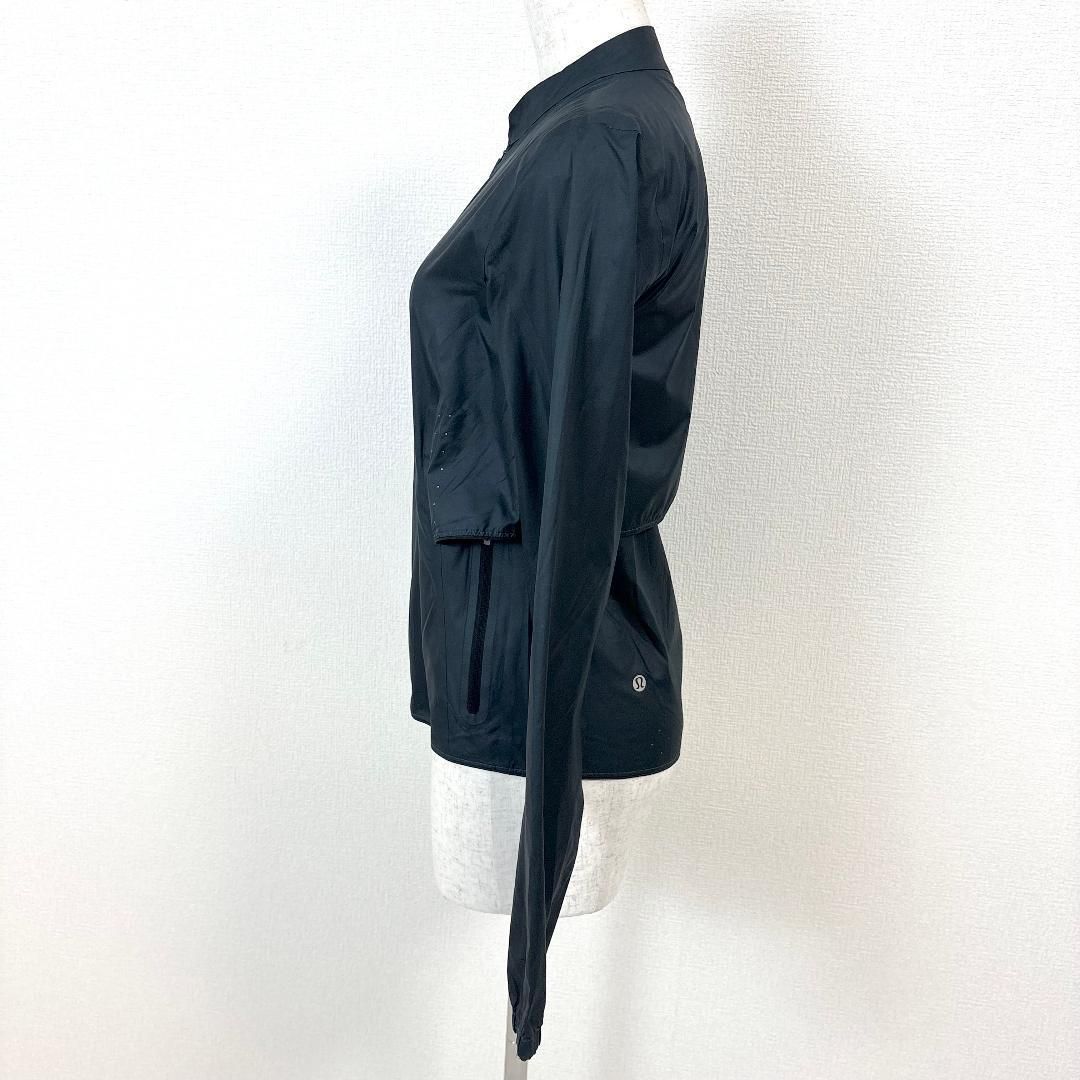 【美品】 lululemon ジップアップ長袖ジャケット 2 ネイビーブラック 美品】 lululemon ジップアップ長袖ジャケット 2 ネイビーブラック