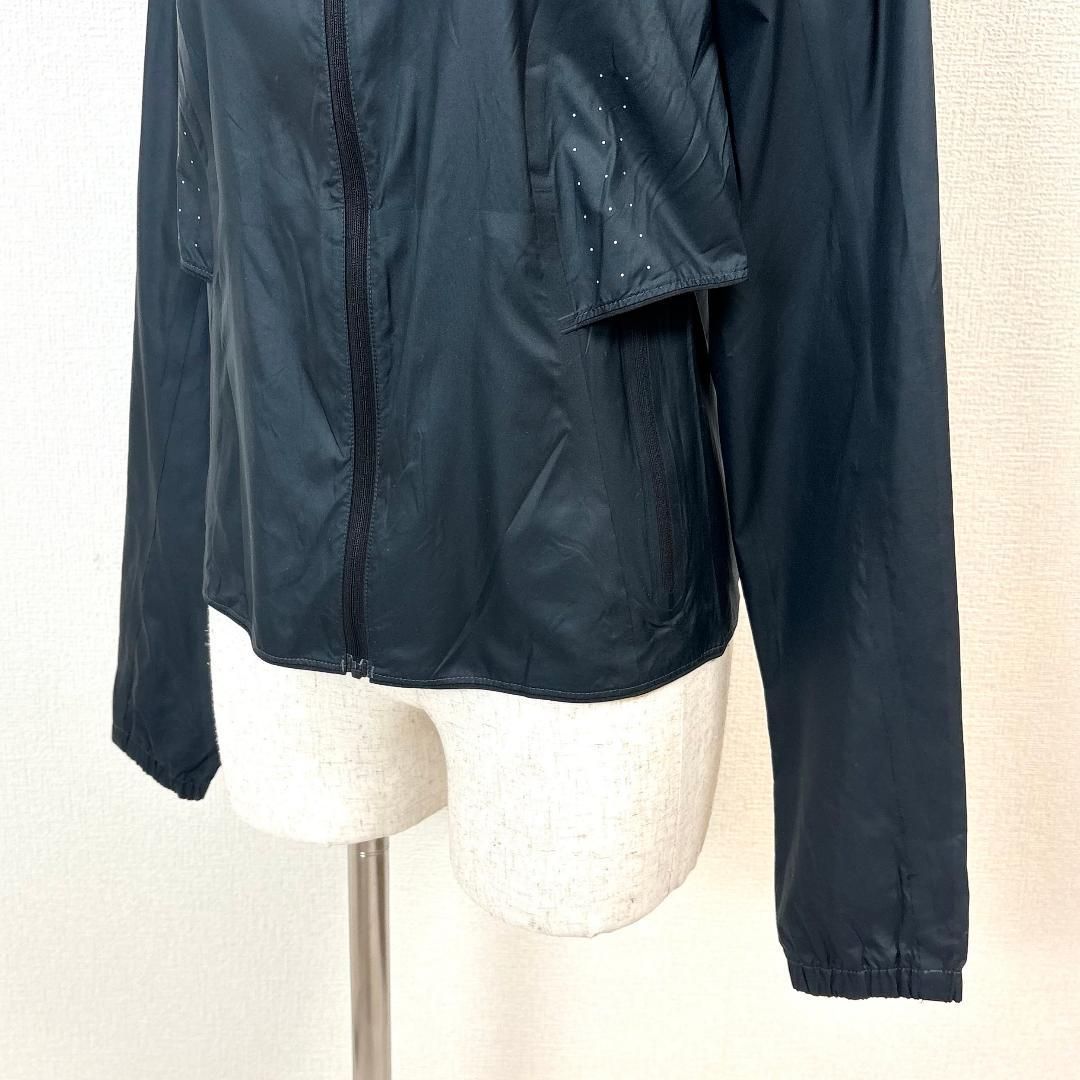 美品】 lululemon ジップアップ長袖ジャケット 2 ネイビーブラック