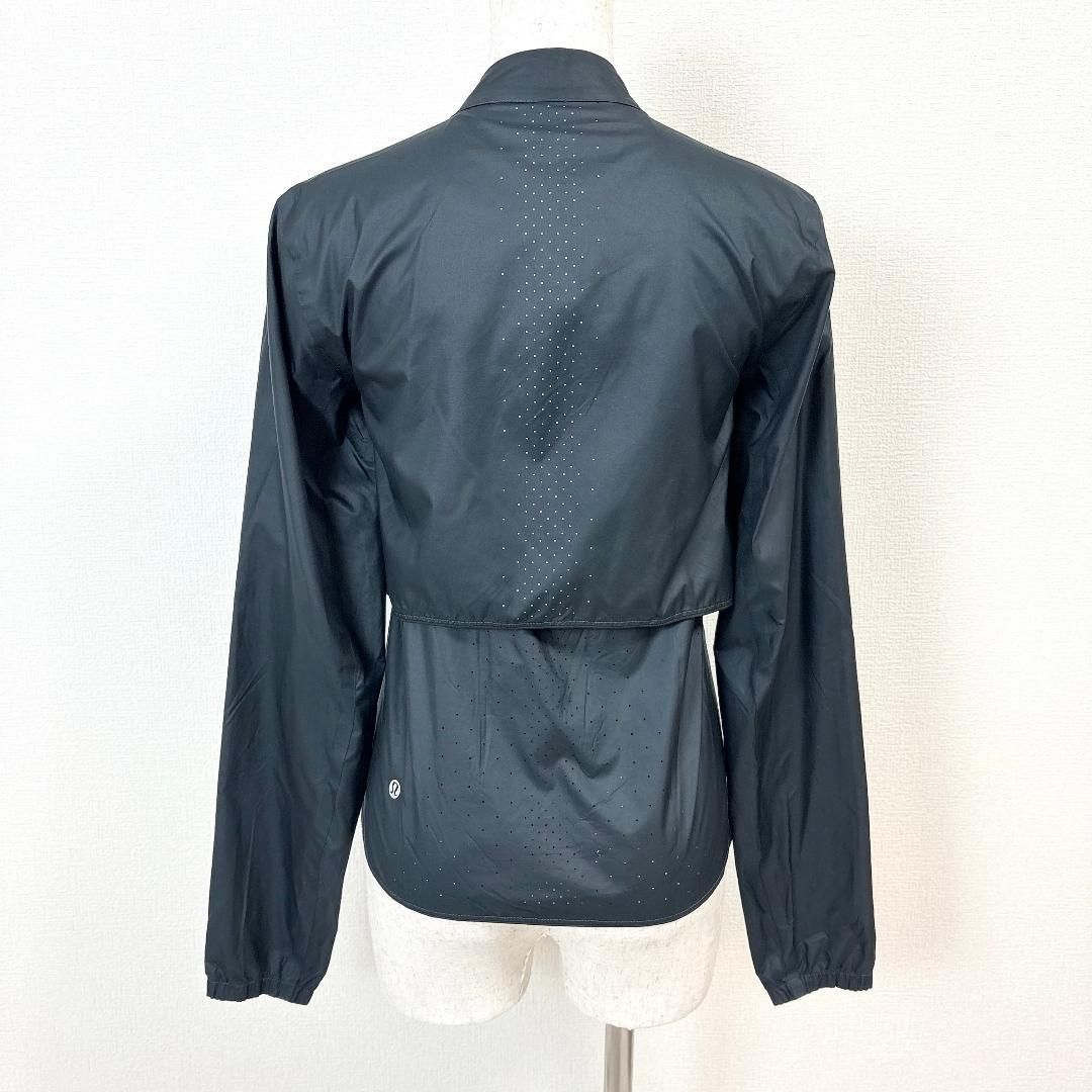 【美品】 lululemon ジップアップ長袖ジャケット 2 ネイビーブラック 美品】 lululemon ジップアップ長袖ジャケット 2 ネイビーブラック