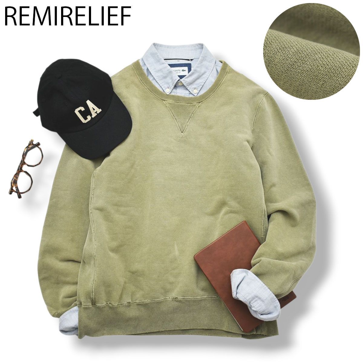 日本製 レミレリーフ REMIRELIEF ヴィンテージ ダメージ フェード 加工 