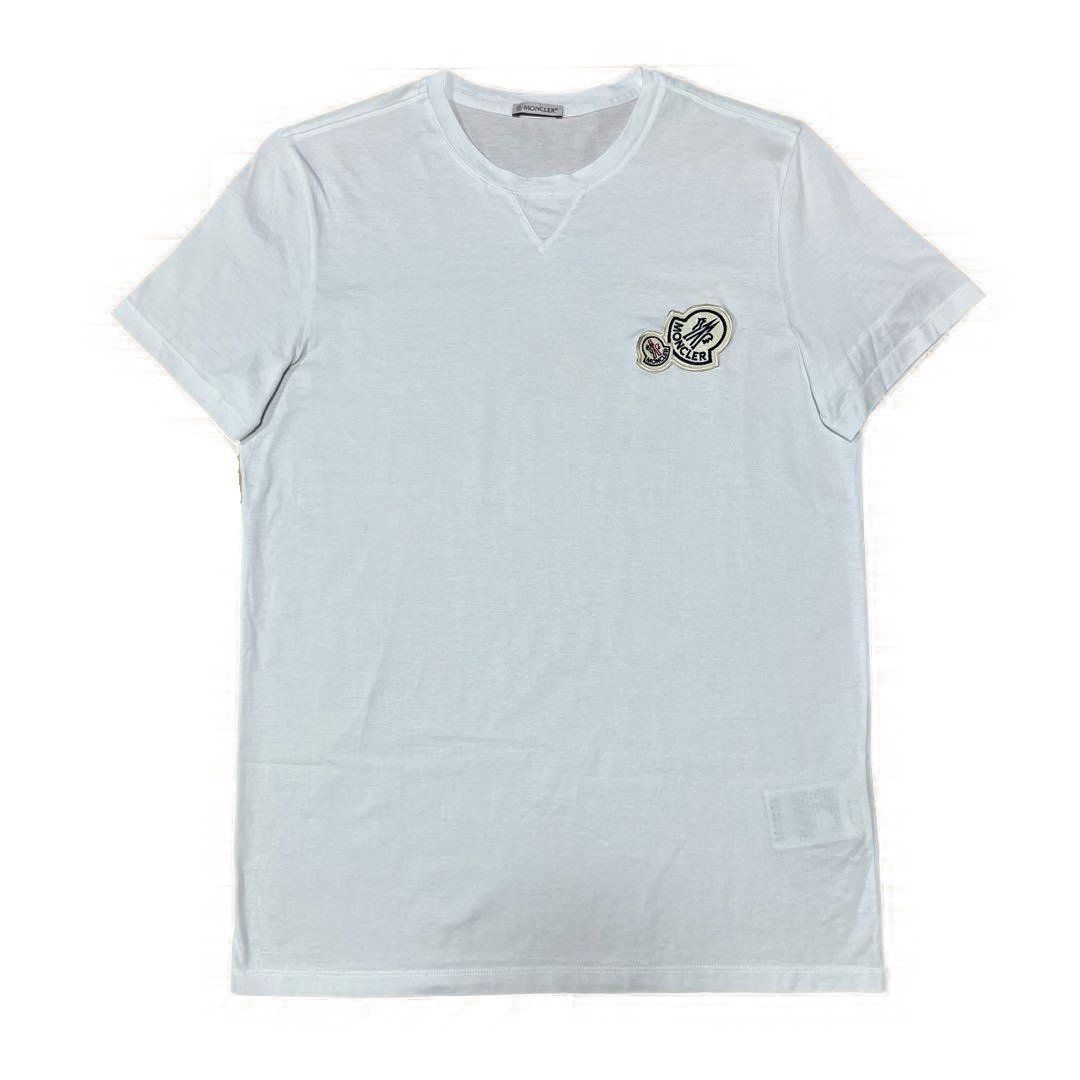 モンクレール ワッペン ホワイト M Tシャツ 国内正規品 5S133 - メルカリ