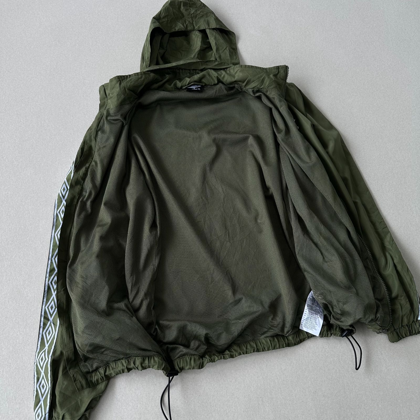 90s アンブロ UMBRO ナイロンジャケット オリーブグリーン S P2591