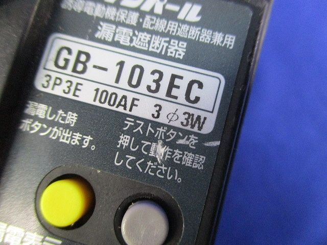 材料・資材 漏電遮断器3P3E100A GB-103EC