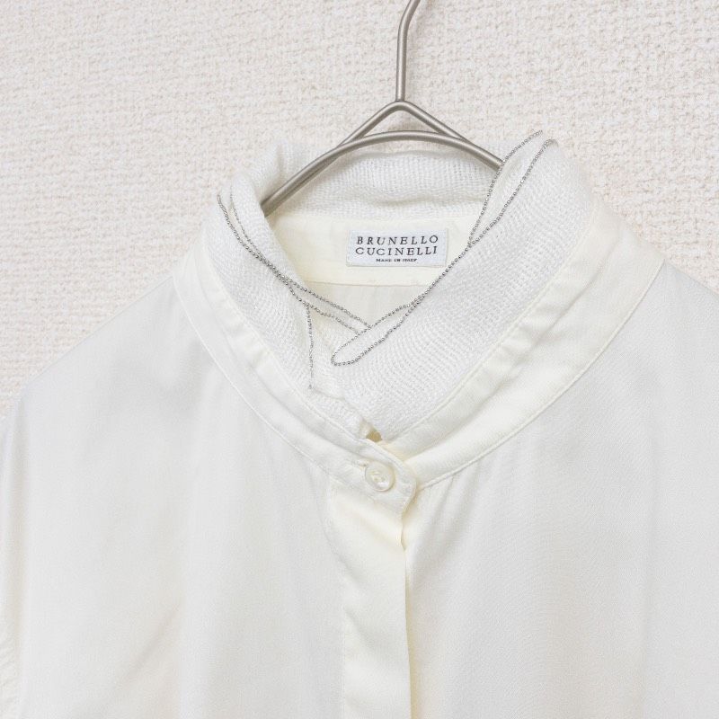 ◎BRUNELLO CUCINELLI ブルネロクチネリ シャツ ブラウス モニーレ装飾