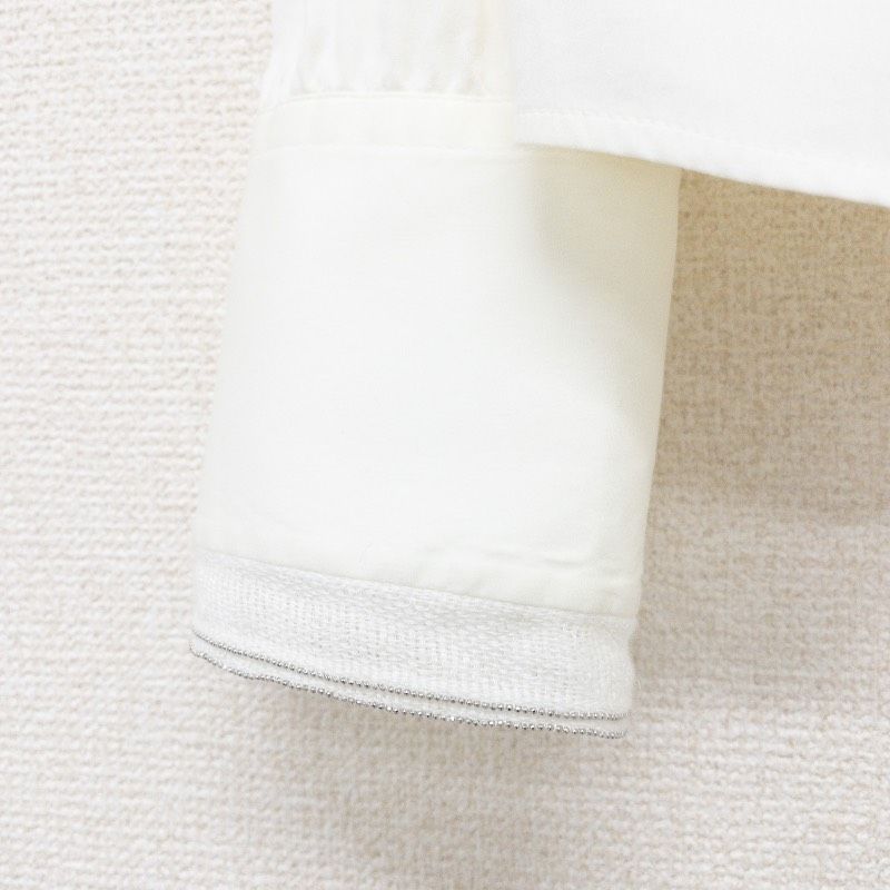 ◎BRUNELLO CUCINELLI ブルネロクチネリ シャツ ブラウス モニーレ装飾