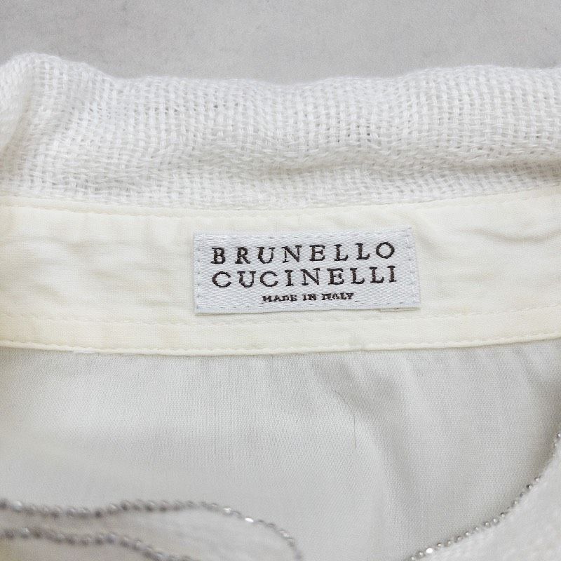 ◎BRUNELLO CUCINELLI ブルネロクチネリ シャツ ブラウス モニーレ装飾