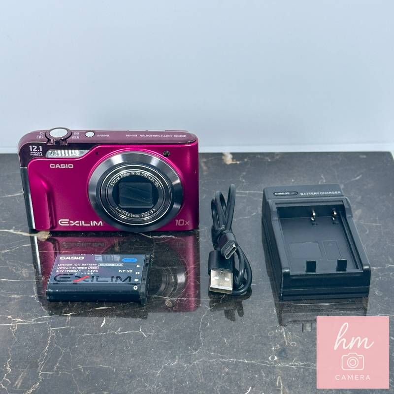 美品】CASIO EXILIM Hi-ZOOM EX-H10 ピンク 1210万画素 光学10倍ズーム