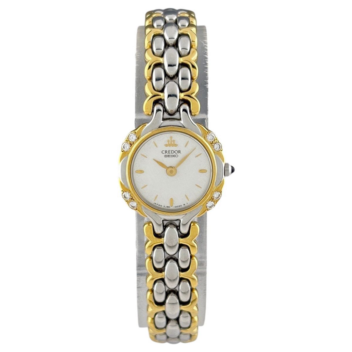 セイコー SEIKO クレドール 8Pダイヤ 2J80-0020 腕時計 YG SS 