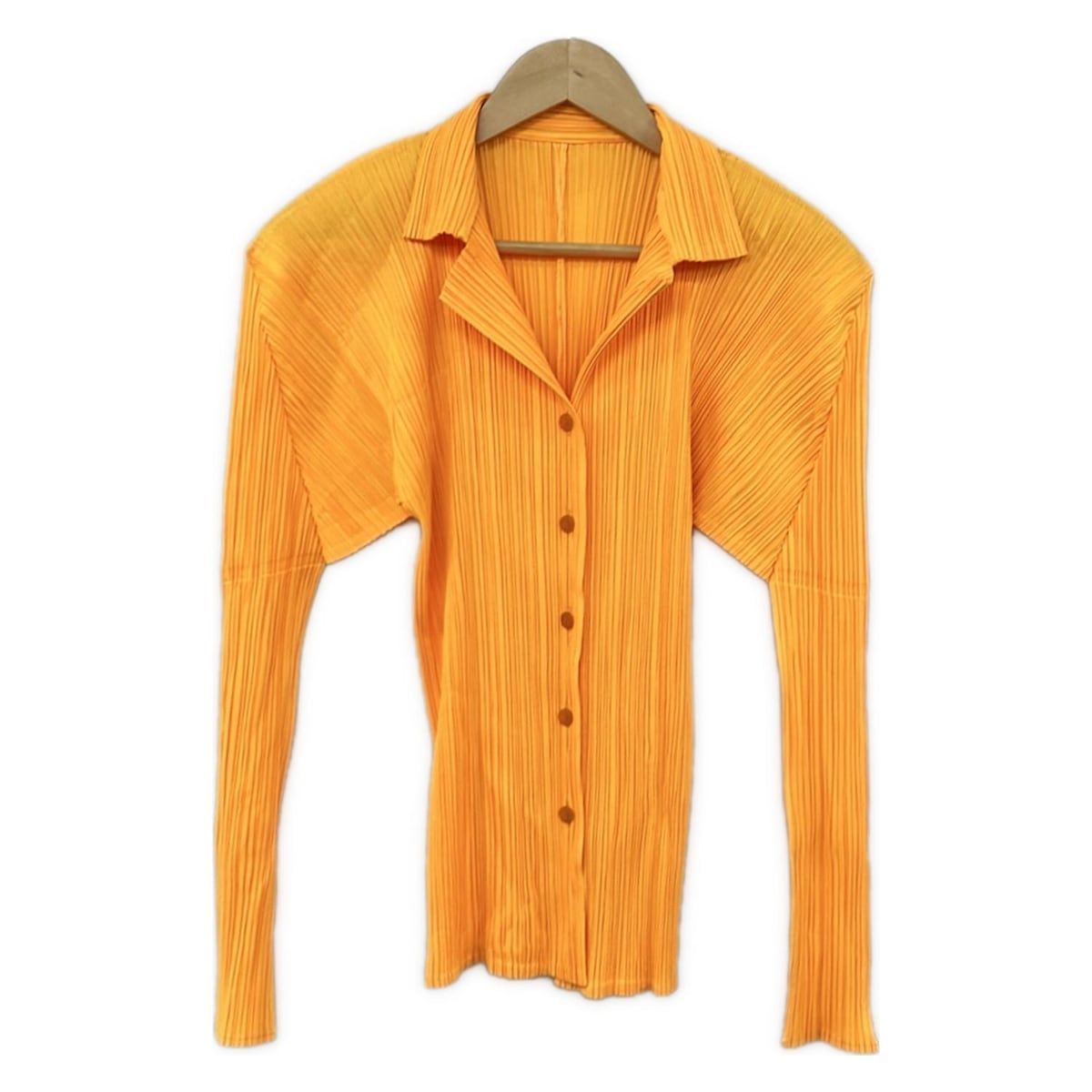 PLEATS PLEASE 長袖トップス オレンジ PLEATS PLEASE(プリーツプリーズ