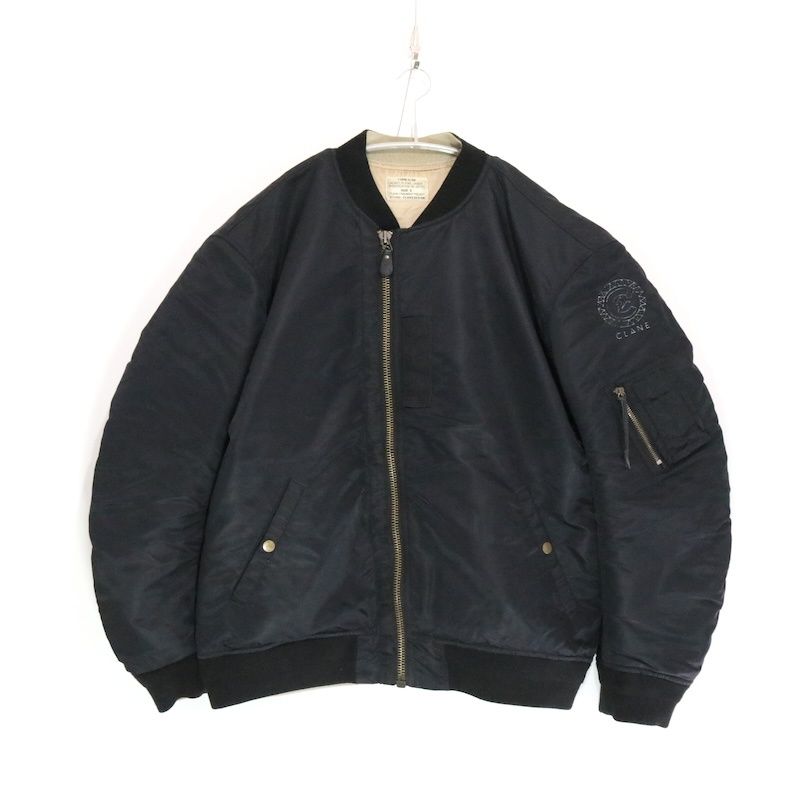 中古B】メンズL クラネ フラグメント リバーシブル MA-1 CLANE