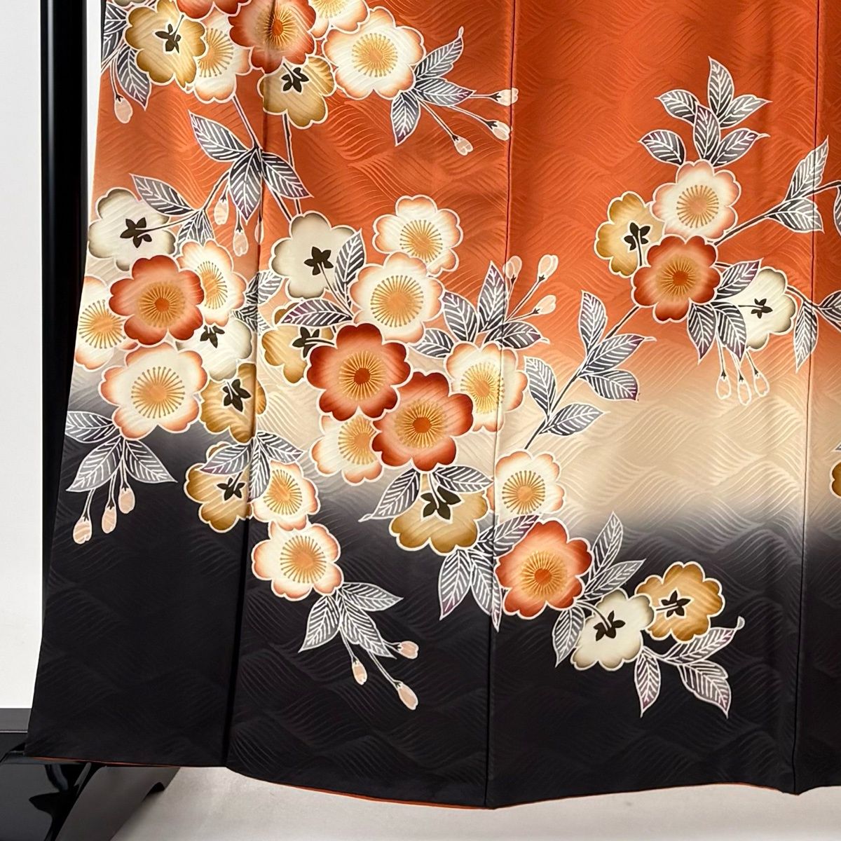 美品】 振袖 身丈162cm 裄丈63cm S 袷 袋帯フルセット 桜 金彩 美品】 振袖 身丈162cm 裄丈63cm S 袷 袋帯フルセット 桜 金彩