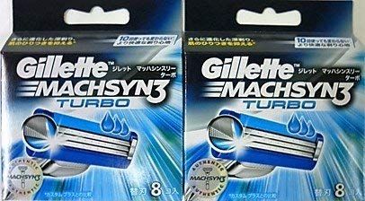 新品 ＜お得な２個パック＞ジレット マッハシンスリー ターボ 替刃8個入り×２個