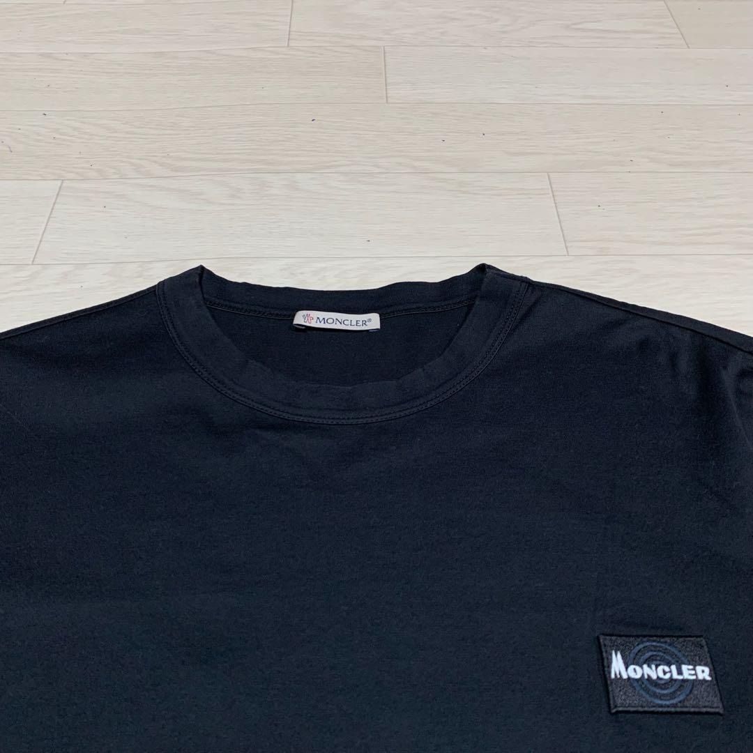 モンクレール 四角刺繍ロゴ 黒 Tシャツ ブラック L 5S147 - メルカリ
