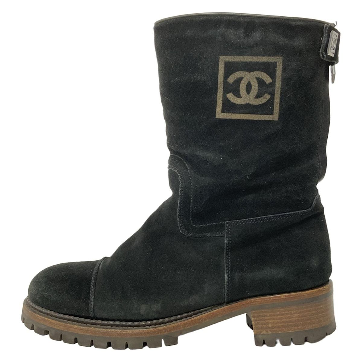 CHANEL(シャネル) ロングブーツ 40 1/2 レディース スポーツライン 
