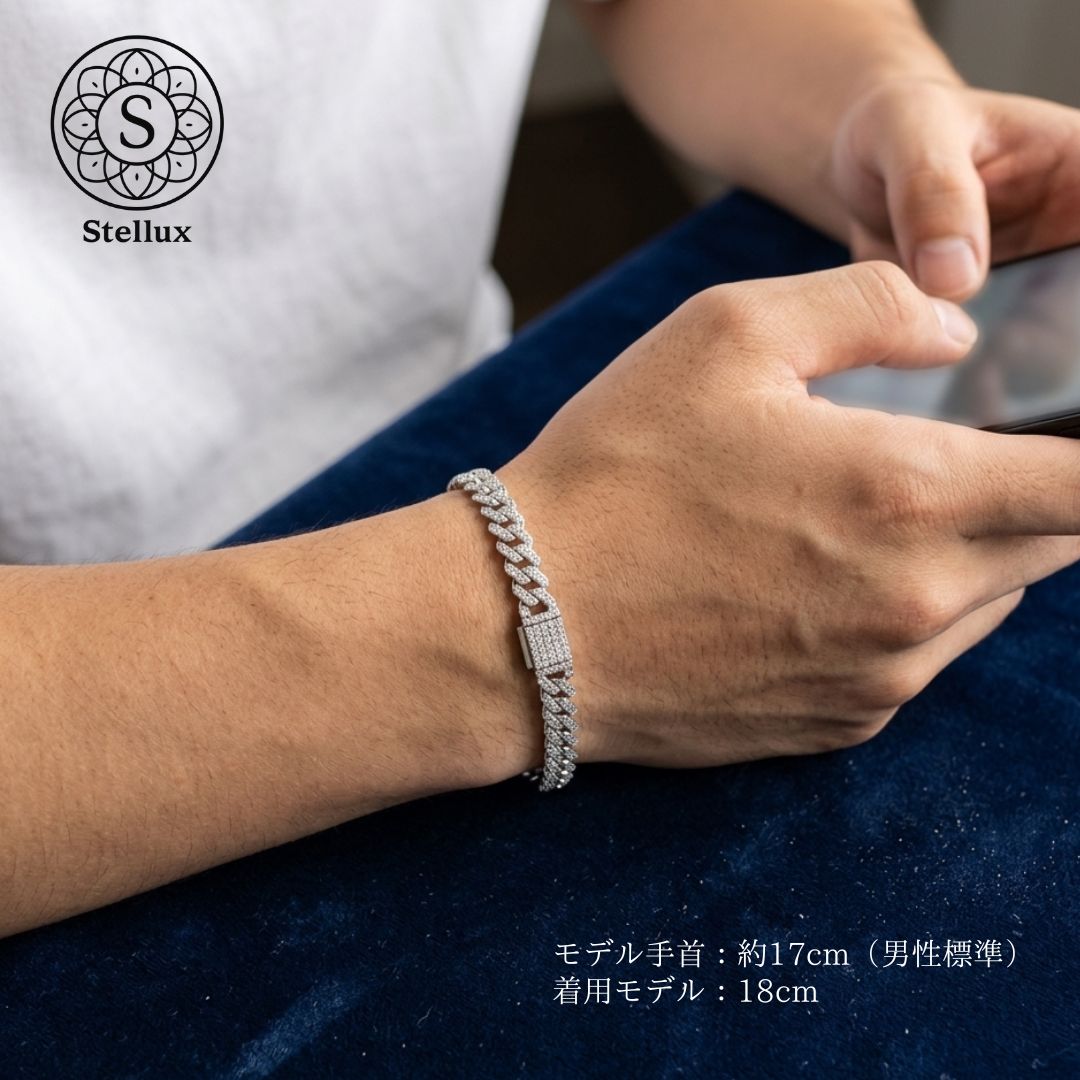 本物志向の男たちへ】モアサナイト×S925 マイアミキューバンチェーン 