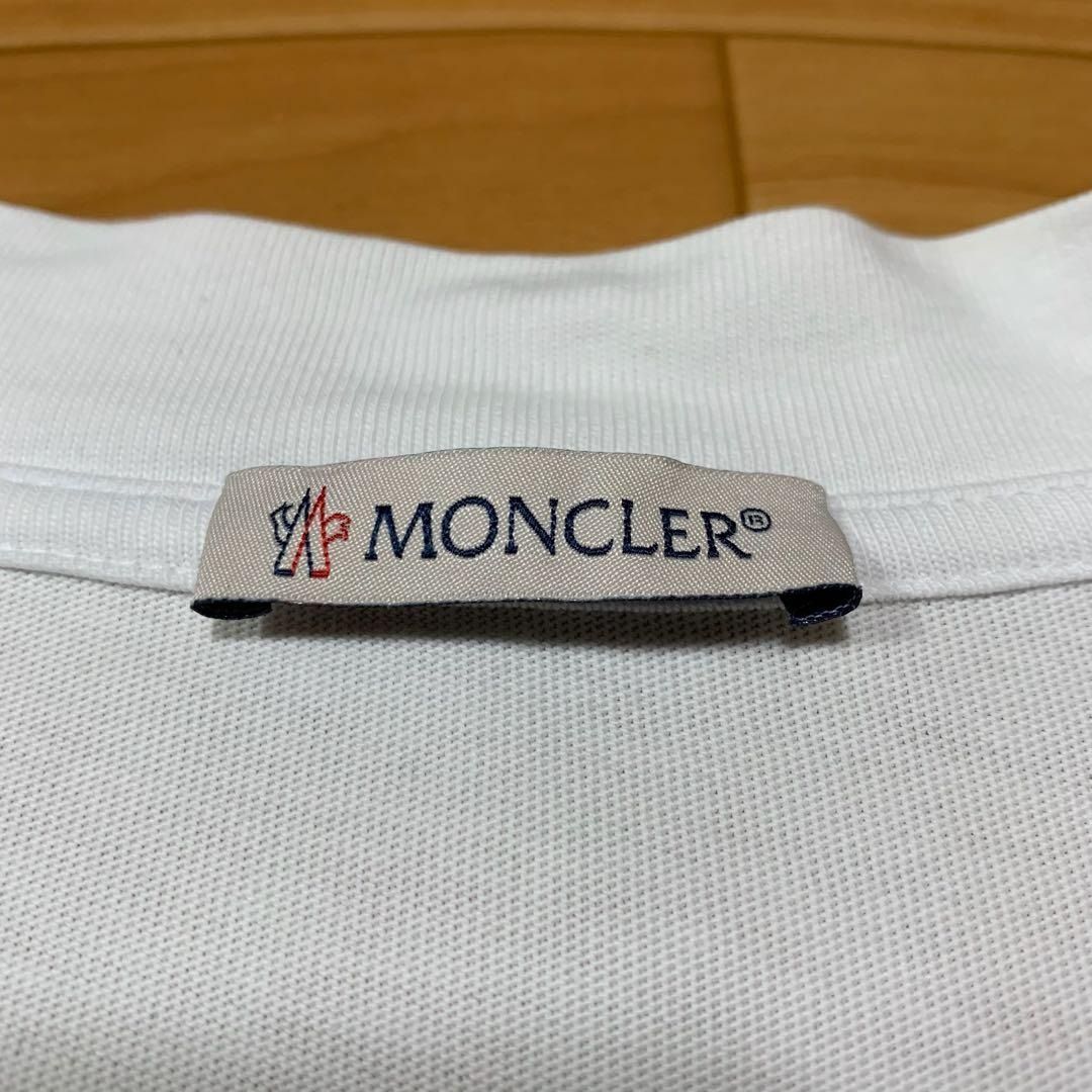 モンクレール 刺繍 ロンT 長袖 M ホワイト 国内正規品 5S151 モンクレール 刺繍 ロンT 長袖 M ホワイト 国内正規品 5S151