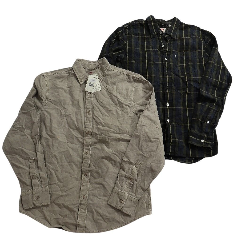 古着卸 まとめ売り ブランドMIX 長袖シャツ 9枚セット (メンズ S /M