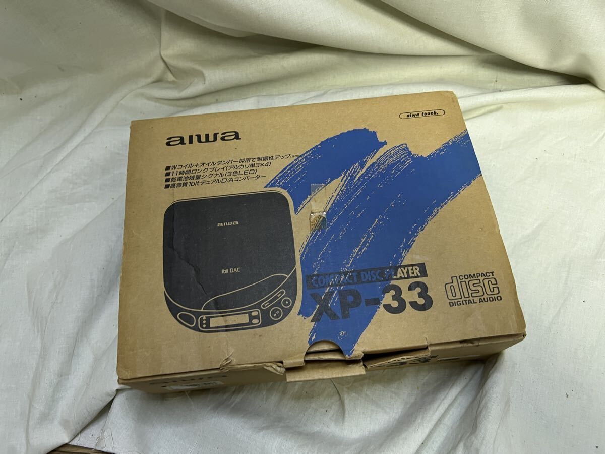 おそらく未使用☆AIWA アイワ ポータブルCDプレーヤー XP-33＠y上 
