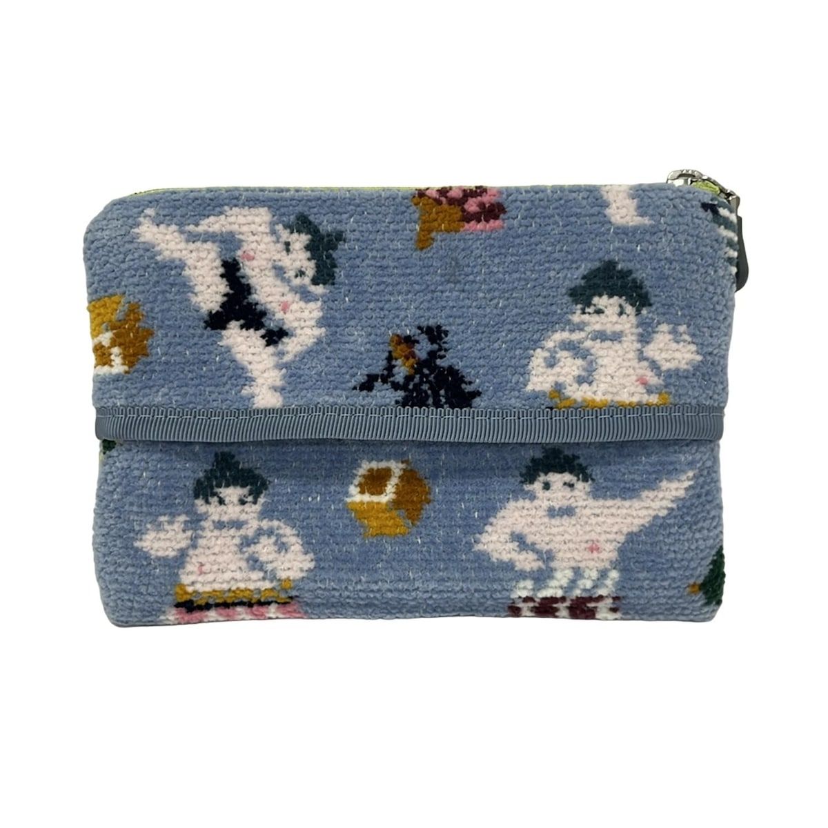 FEILER(フェイラー) ポーチ美品 - ライトブルー×ライトグリーン×マルチ 