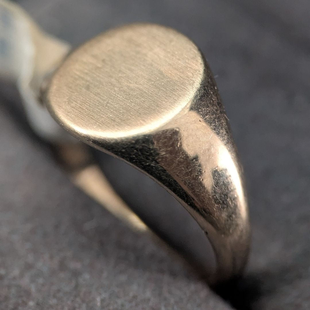 ESPO 9号 ヴィンテージ シグネットリング 14KT デッドストック