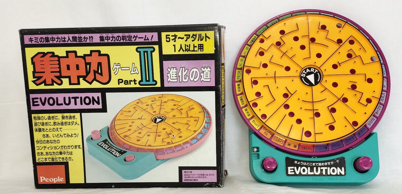 【当時物/箱付】ピープル 集中力ゲームPart2 進化の道 ボードゲーム