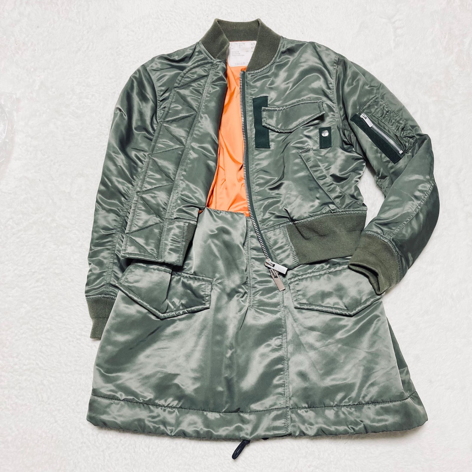 □美品□稀少□sacai サカイ MA-1 ナイロンツイル切り替えコート