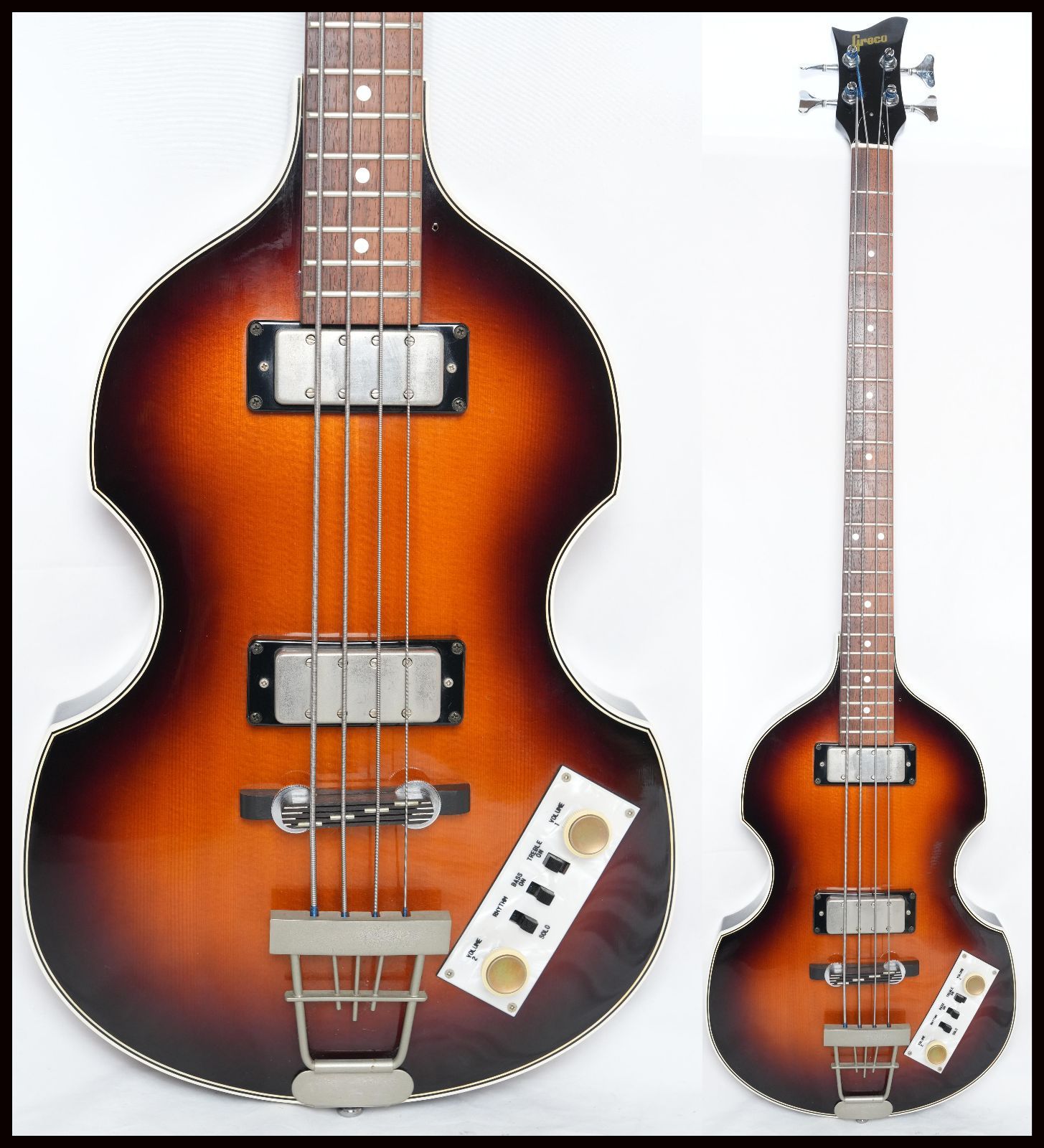 ☆Greco VB-90 Vintage Sunburst バイオリンベース 2002年製 日本製 