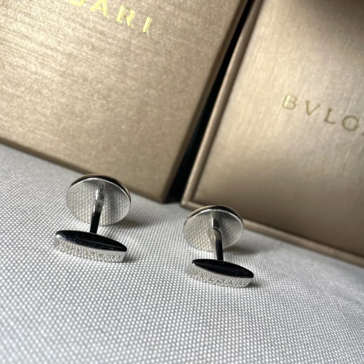 美品 BVLGARI ブルガリ B-ZERO ロゴ ブラックオニキス & スターリング