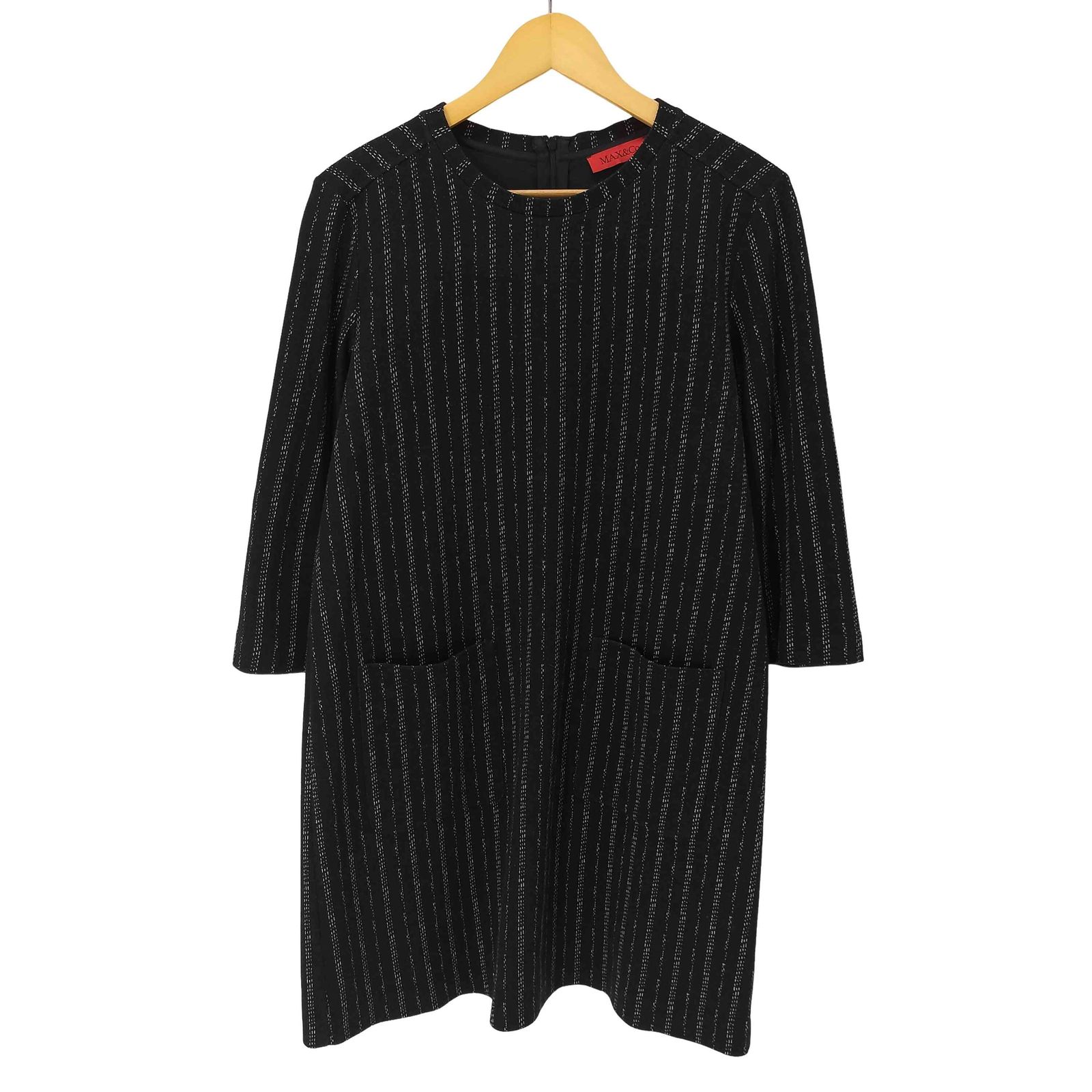 【ニギママ】MAX&Co. 　ロング丈長袖チュニック　ワンピース マックスアンドコー MAX&CO. ピンストライプ チュニック ワンピース