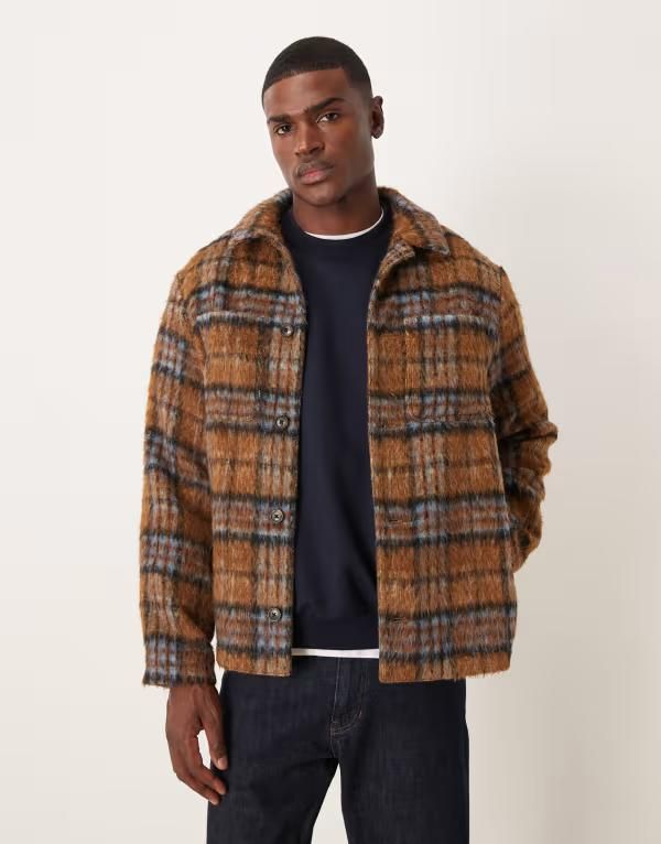 ジャケット・アウター Blues in the P-Coat (Checked Brown) Blues in