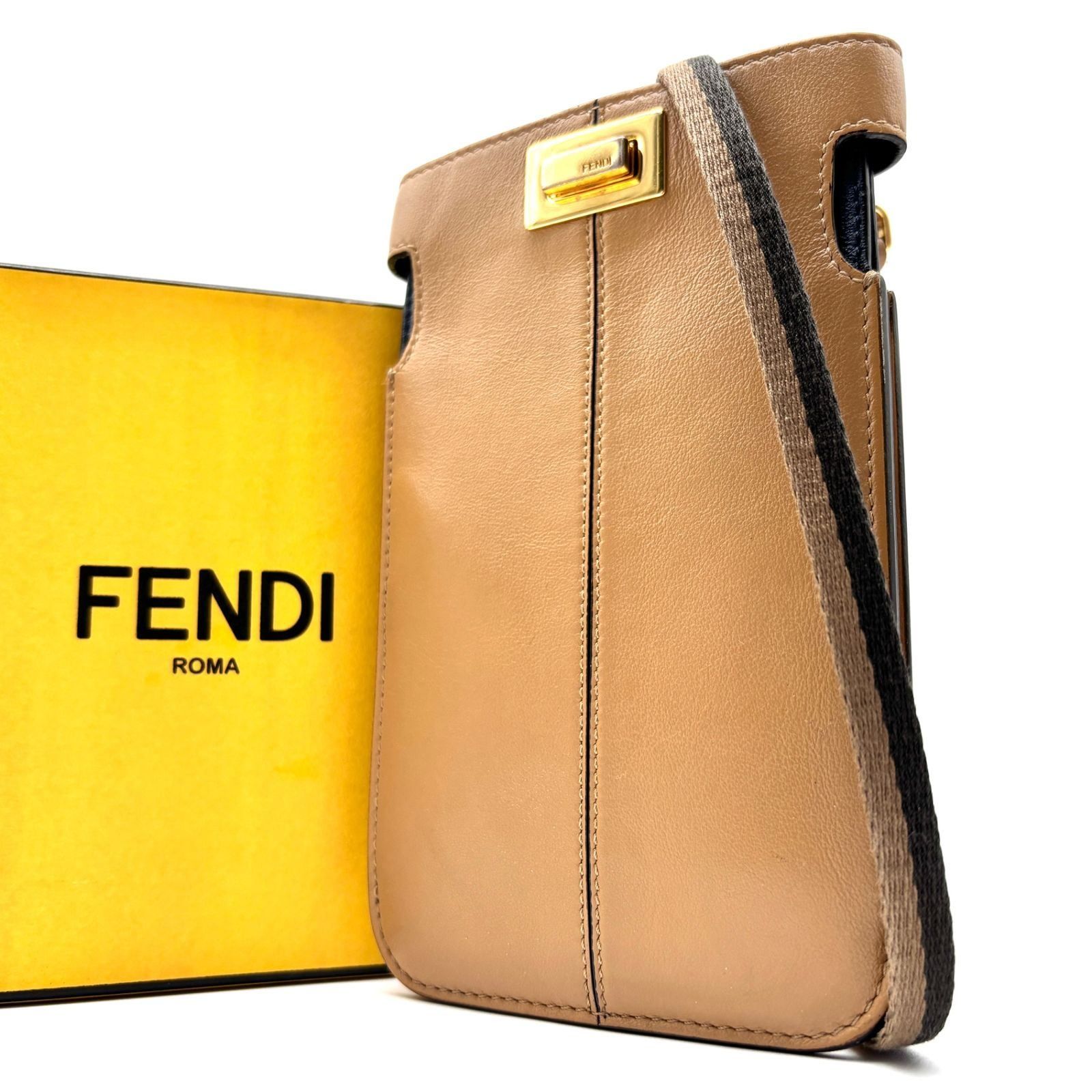 楽天市場】☆極美品☆ フェンディ/FENDI ズッカ ポーチ キャンバス