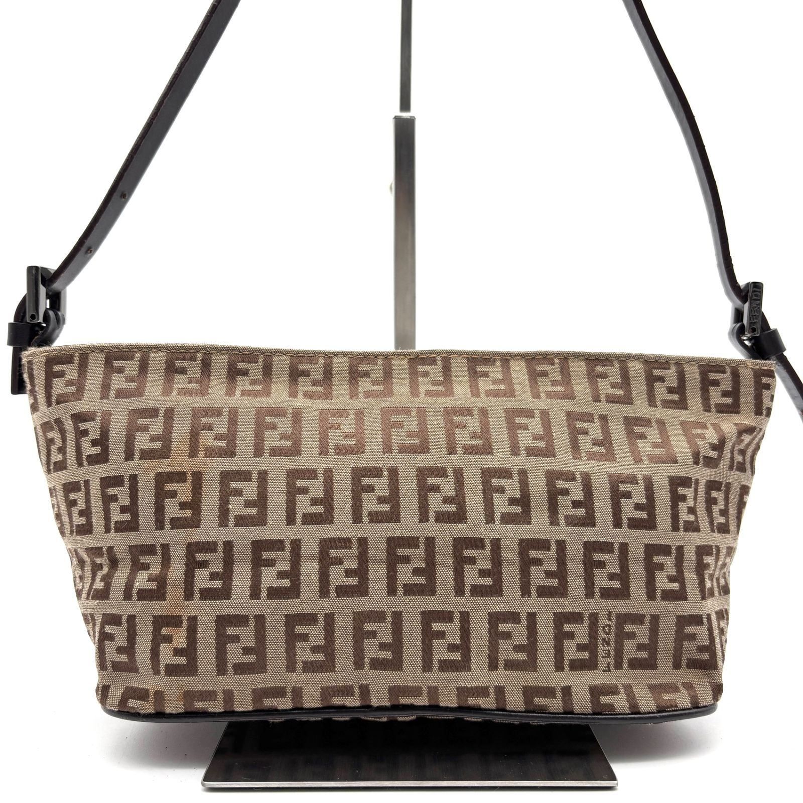 FENDI ズッキーノ ロゴポーチ キャンバス ワンハンドル アクセサリー