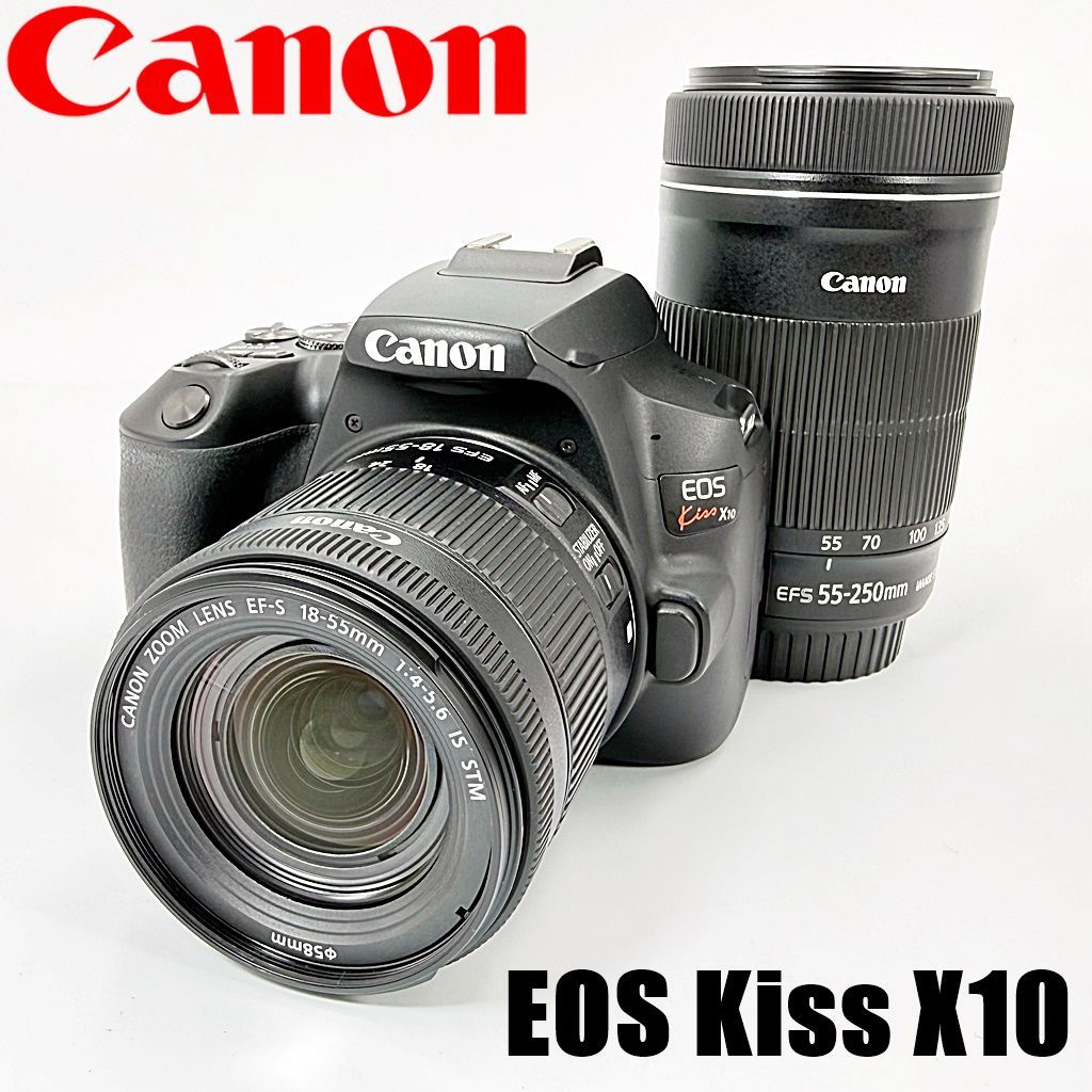 キヤノン CANON EOS Kiss X10 ダブルズームキット ブラック 一眼レフ