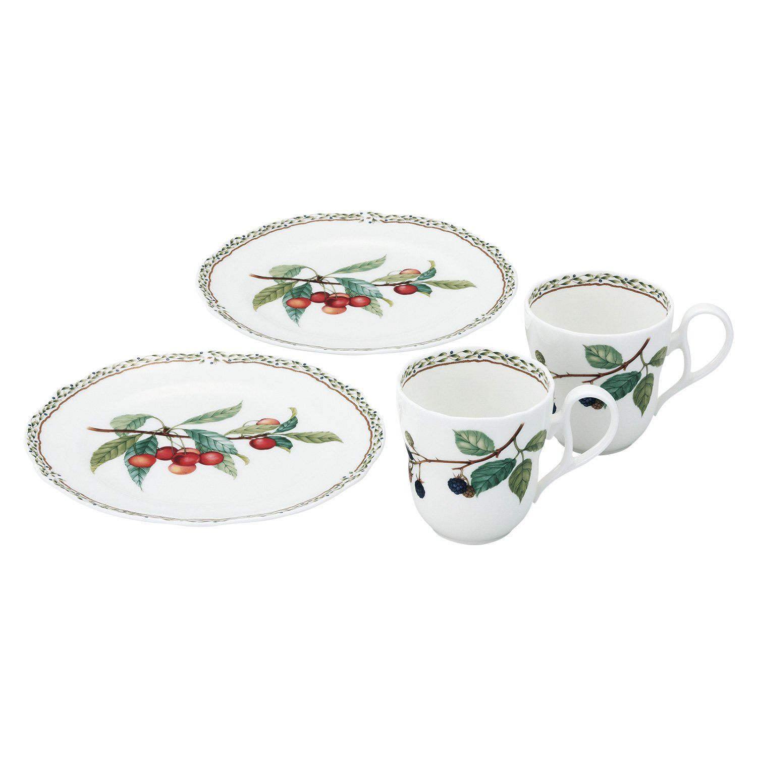 新品 Noritake ノリタケ マグ & プレート ( ペアセット ) マグ:375cc プレート:22cm オーチャードガーデン 電子レンジ対応 マグ:2個 プレート:2枚 ボーンチャイナ M9715/4911 11,579円