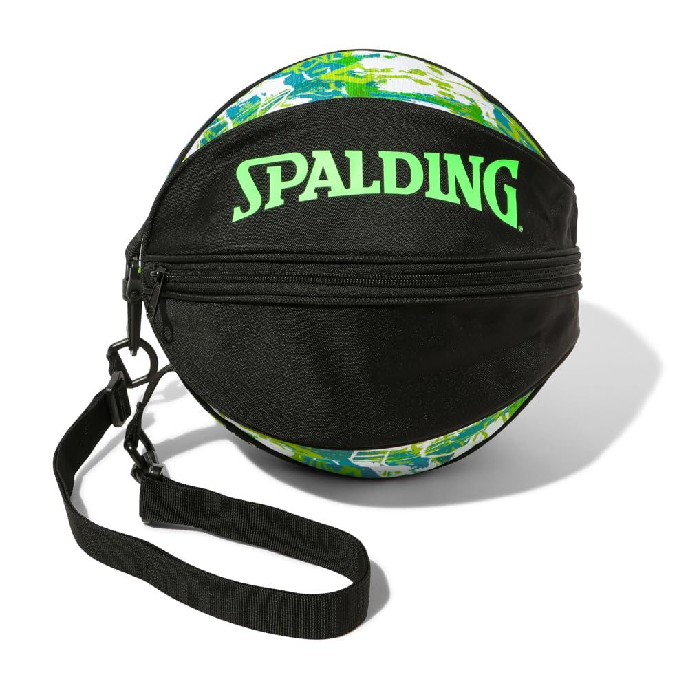 新品 SPALDING(スポルディング) ボールバッグ グラフィティ グリーン×イエロー 直径27cm 49-001GGY