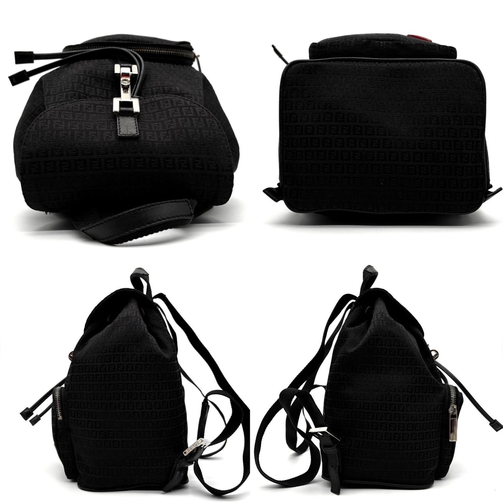 美品 FENDI フェンディ ズッカ ミニリュック バックパック キャンバス 