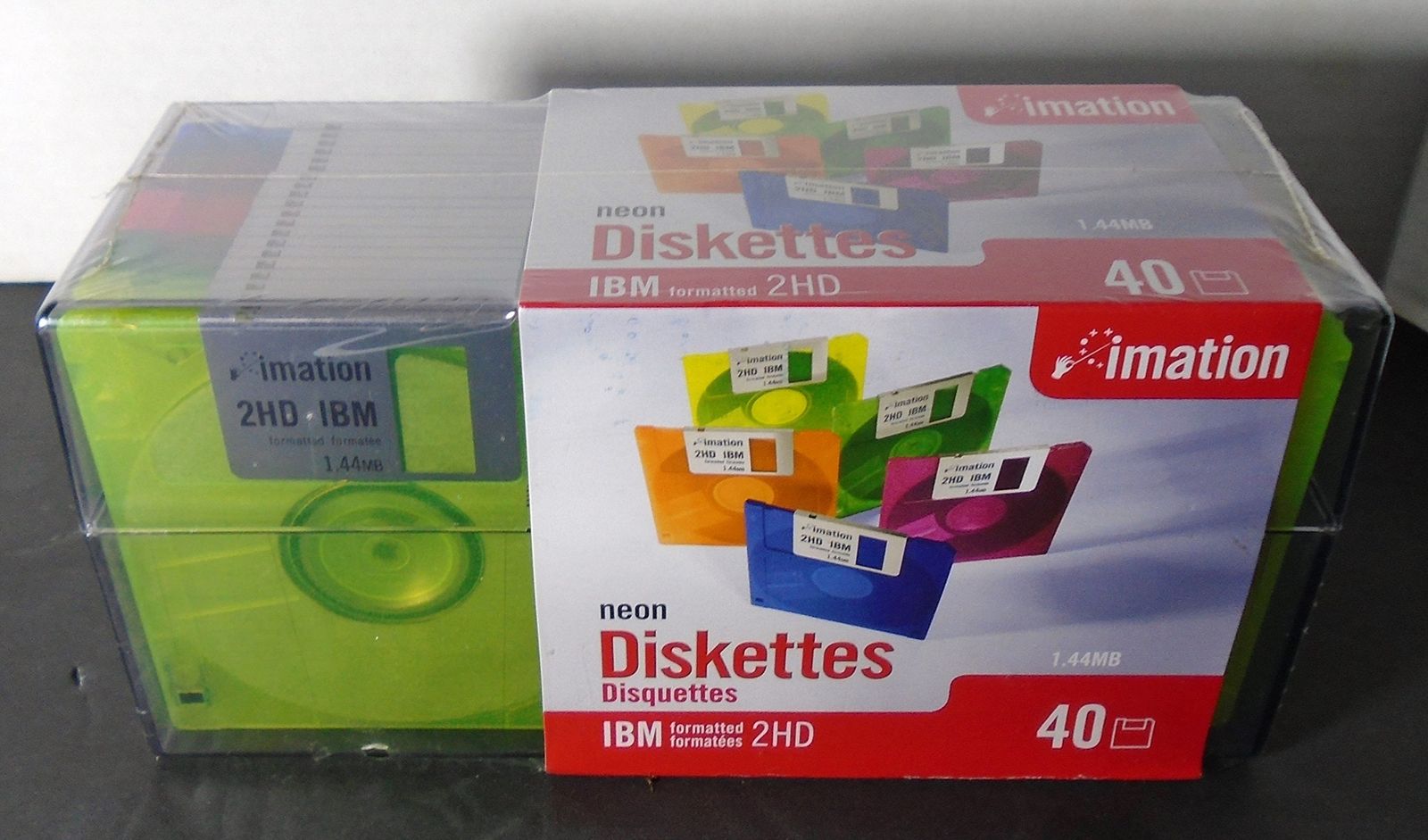 新品 Imation R 3.5インチフロッピーディスク、ネオン、40pk、2hd、1.44 MB