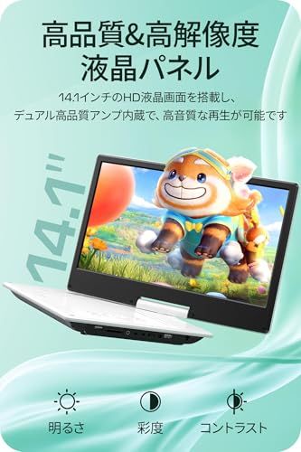迅速に発送】Surfola ポータブルDVDプレーヤー 16.9型 CD 迅速に発送】Surfola ポータブルDVDプレーヤー 16.9型 CD