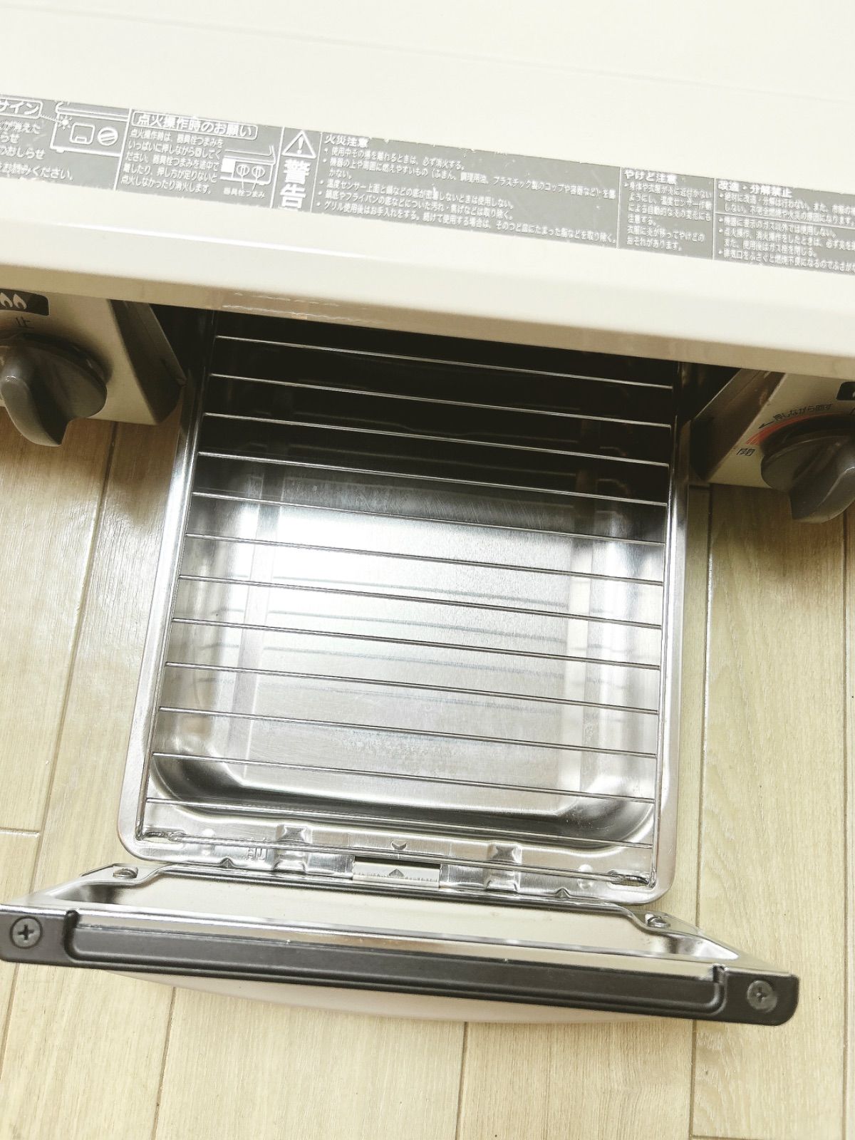 ?Rinnai?未使用 ガスコンロ 水無しグリル付き ホワイト系 都市ガス 