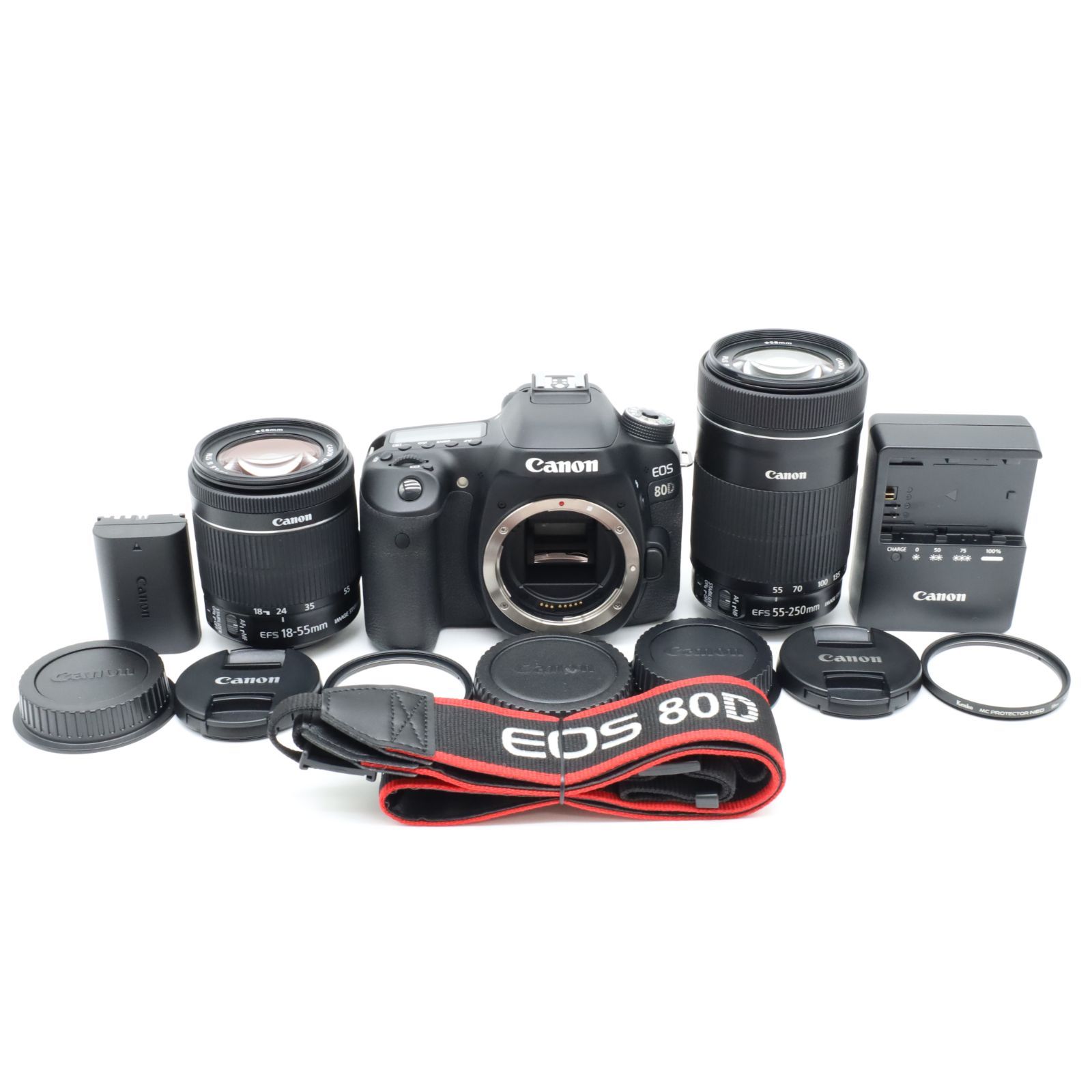 ショット数475枚！□ほぼ新品□ CANON EOS 80D ダブルズームキット 