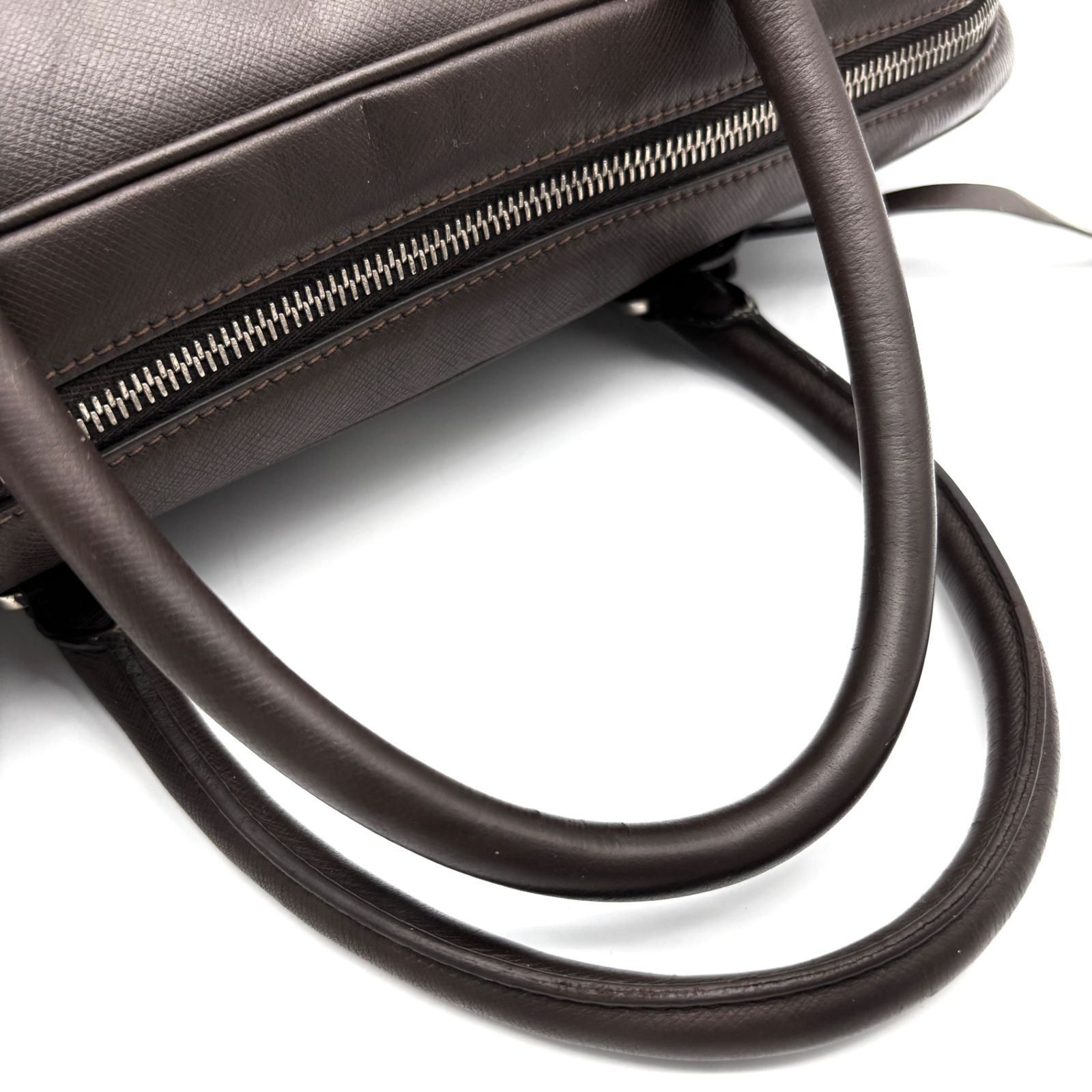 極美品 PRADA プラダ 白タグ サフィアーノレザー ブリーフケース 