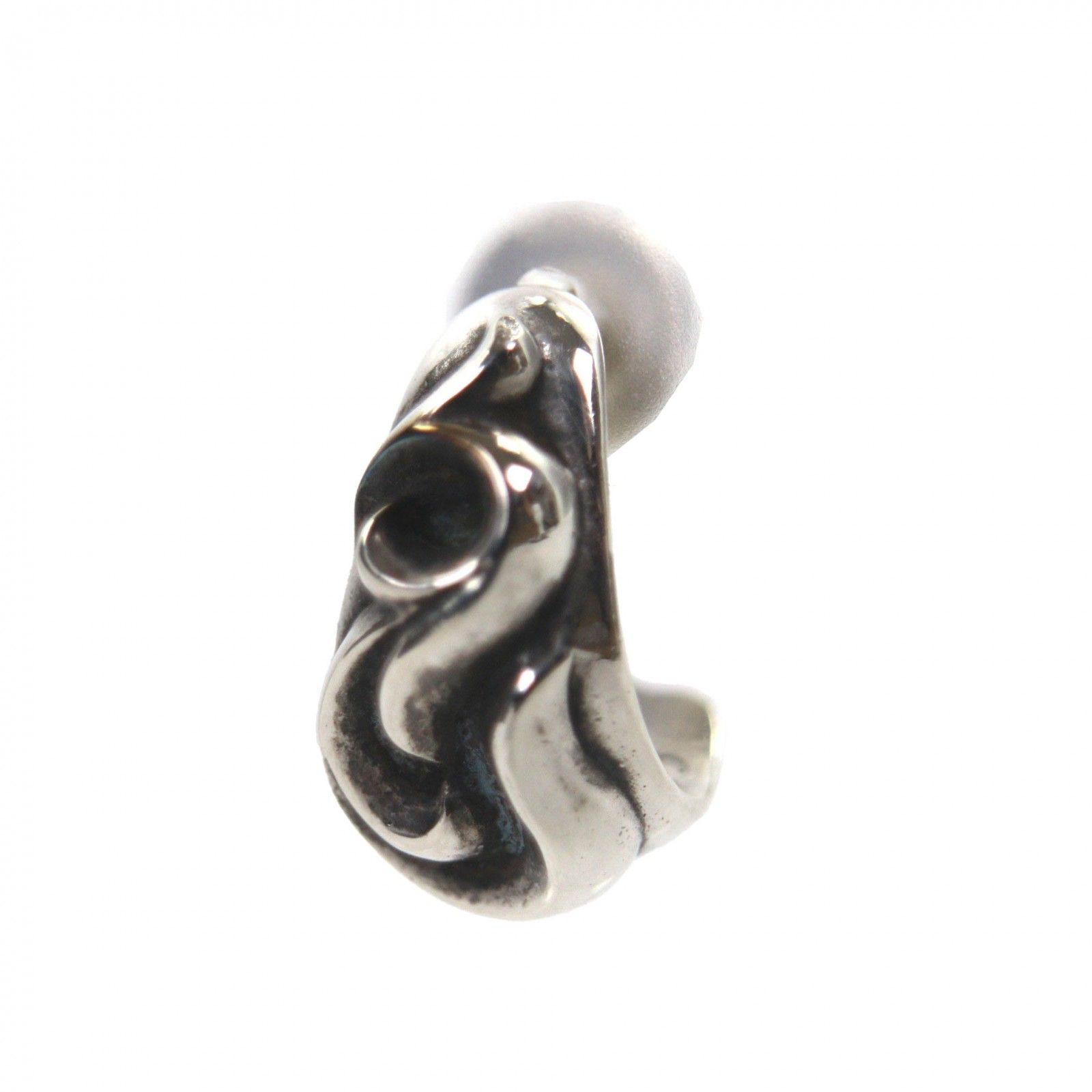 極美品▽CHROME HEARTS クロムハーツ カーブドティアドロップ 925 14K 