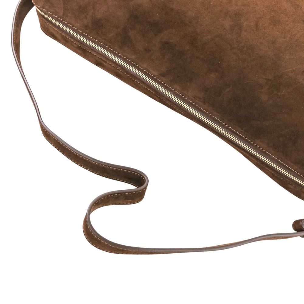 美品 25SS ELLEME エレメ ドゥーズィエムクラス取扱い Trousse Large Suede Browny スエード ショルダーバッグ ブラウン レディース 古着 中古 USED elleme（エレメ） 美品 25SS ELLEME ドゥーズィエムクラス取扱い