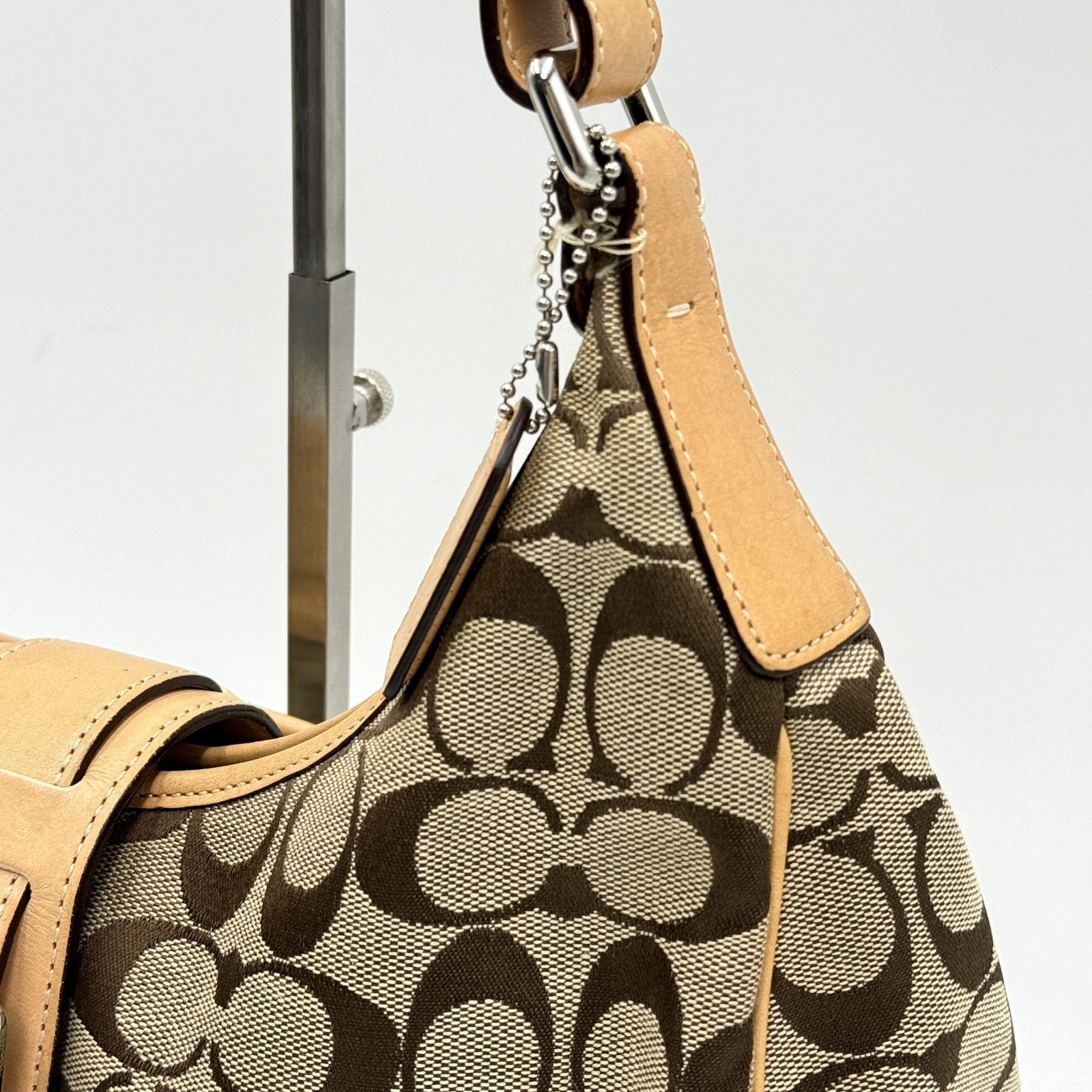 Coach ソーホー ショルダーバッグ パッチワーク シグネチャー ベージュ 