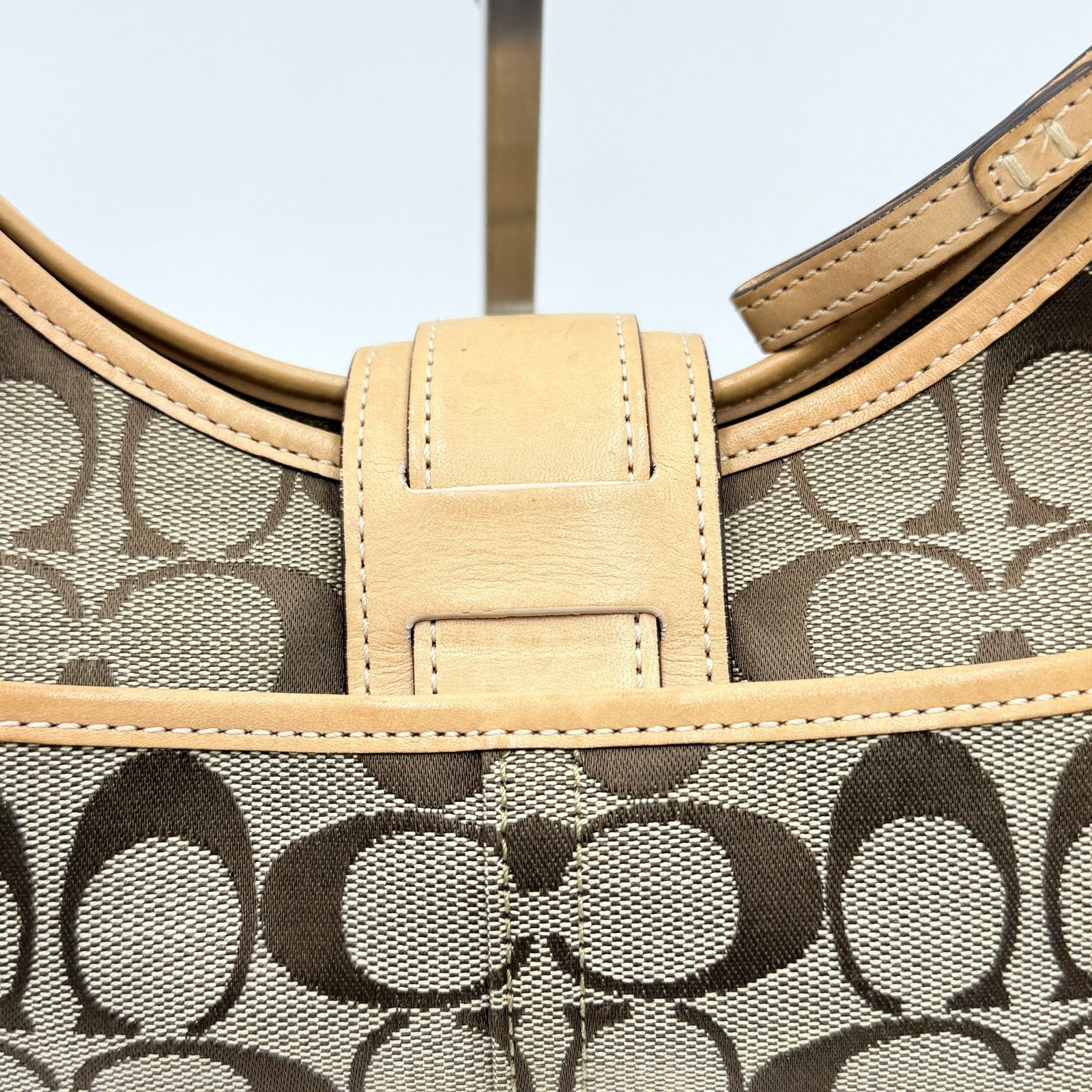 Coach ソーホー ショルダーバッグ パッチワーク シグネチャー ベージュ